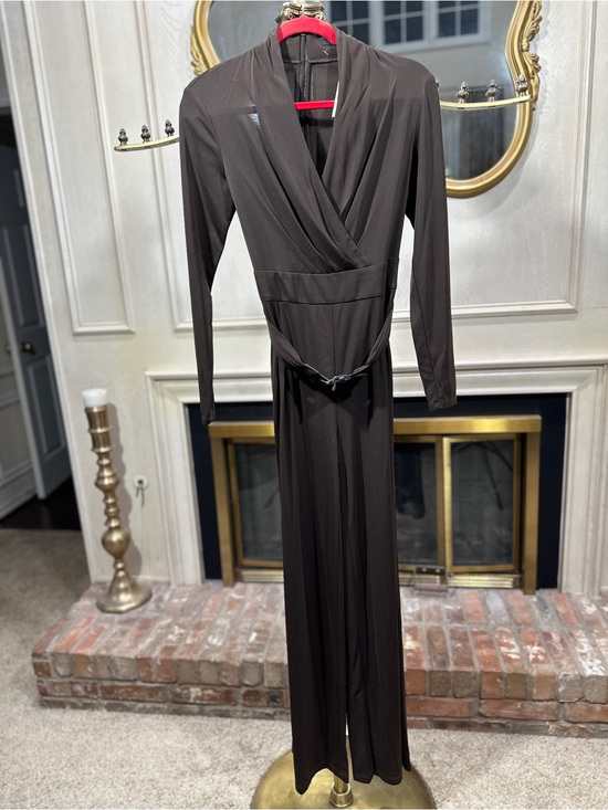 Lauren Ralph Lauren Pants - Lauren Ralph Lauren Jumpsuit Small Brown Belted Quiet Luxury Espresso Core